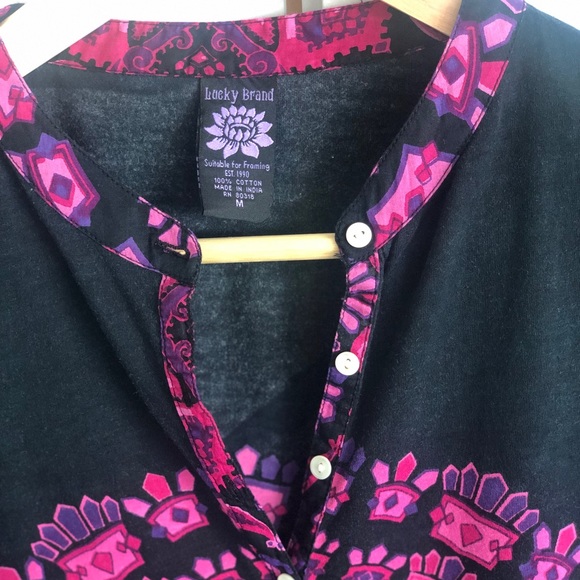 Lucky Brand Women Cotton Top, size Medium - Picture 3 of 3